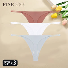 3PCS Women Seamless Thongs Sexy