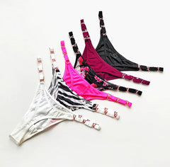 Seamless Sexy Thong Women Panties Zebra Flower