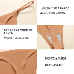 3PCS Women Seamless Thongs Sexy