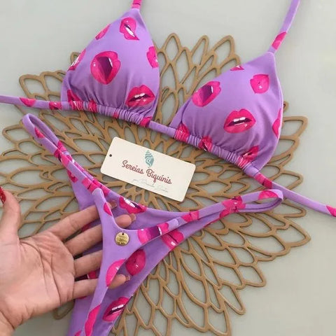 New 2026 Women's Bikini Split Print Swimwear