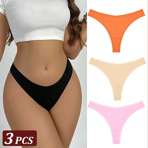 3Pcs/Set Seamless Thong Flexibility