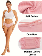 5PCS Women's Cotton Briefs Sexy