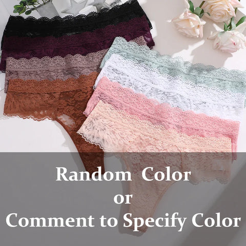 3Pcs Lace Sexy Thongs Women Trendy Floral Panty Lingerie