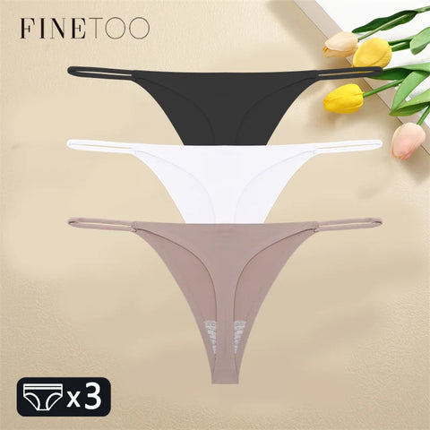 3PCS Women Seamless Thongs Sexy
