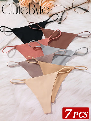 7Pcs/Set Women Seamless Thongs