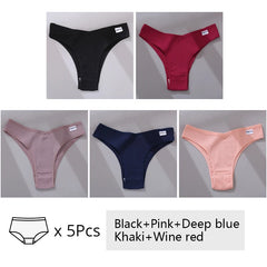 3/5Pcs Cotton Brazilian Panties Women's
