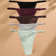 5PCS/Set Sexy G-string Panties Cotton Women's