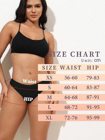 5Pcs Ice Silk Seamless Thongs Women's