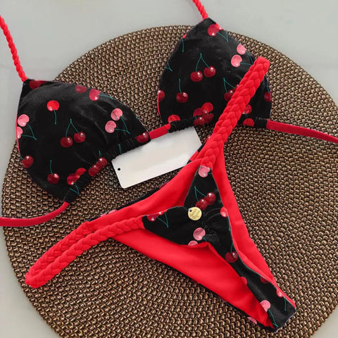 New 2026 Women's Bikini Split Print Swimwear