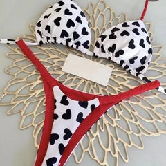 New 2026 Women's Bikini Split Print Swimwear