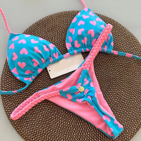 New 2026 Women's Bikini Split Print Swimwear