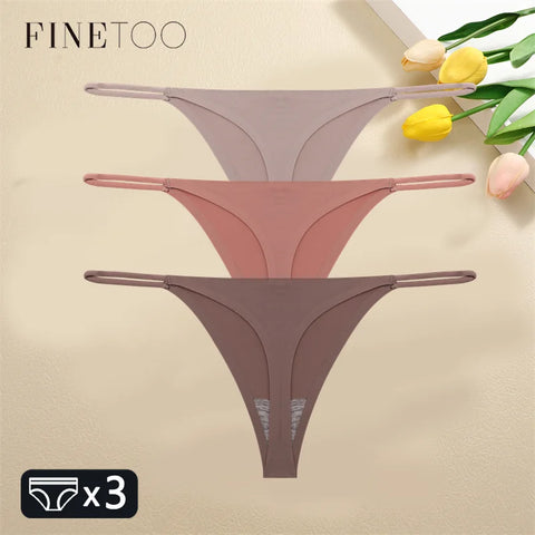 3PCS Women Seamless Thongs Sexy