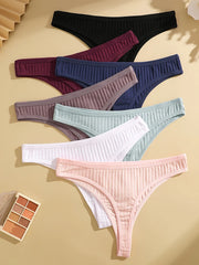 7PCS Women Sexy Cotton G-String Panties