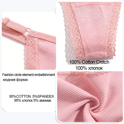 5PCS/Set Sexy G-string Panties Cotton Women's
