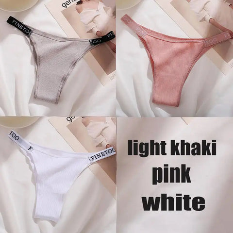 3PCS/Set Cotton Panties Briefs Women