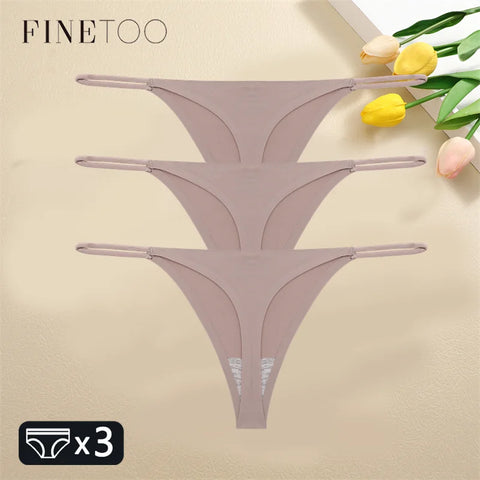 3PCS Women Seamless Thongs Sexy
