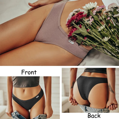 3/5Pcs Cotton Brazilian Panties Women's