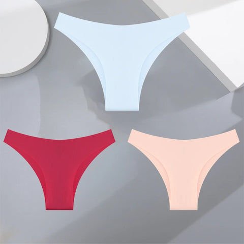 3Pcs Ultra-thin Seamless Women's Panties Sexy