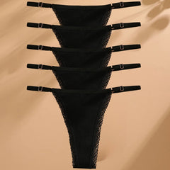 5PCS/Set Sexy G-string Panties Cotton Women's