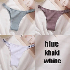 3PCS/Set Cotton Sexy Panties Thong Women's