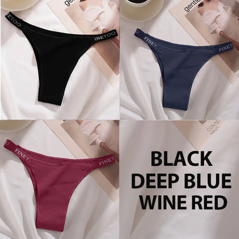 3PCS/Set Cotton Panties Briefs Women