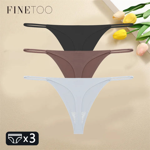 3PCS Women Seamless Thongs Sexy