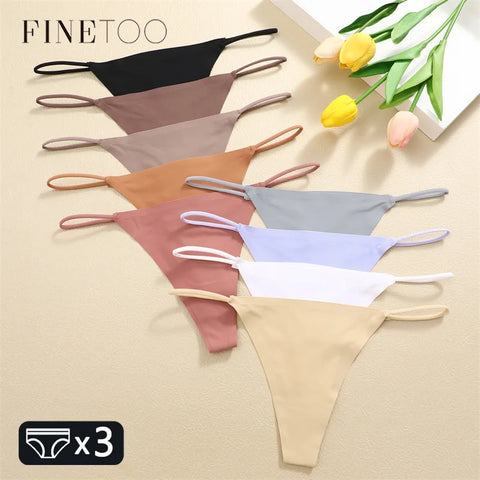 3PCS Women Seamless Thongs Sexy