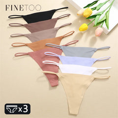 3PCS Women Seamless Thongs Sexy