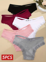 5PCS Women's Cotton Briefs Sexy