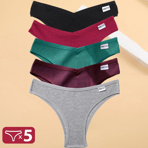 5PCS/Set Cotton Lingerie Panties Sexy