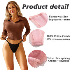 5PCS/Set Sexy G-string Panties Cotton Women's