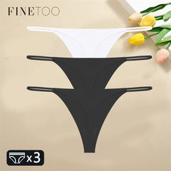 3PCS Women Seamless Thongs Sexy