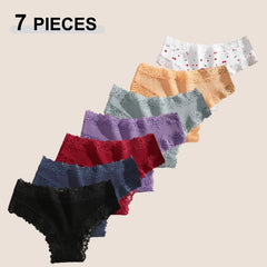 7PCS/Set Women Sexy Lace Panties