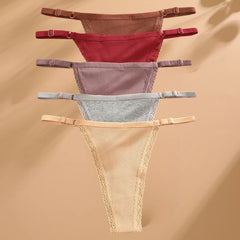 5PCS/Set Sexy G-string Panties Cotton Women's