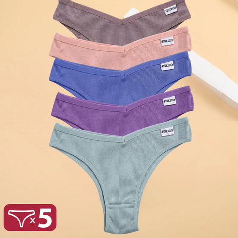5PCS/Set Cotton Lingerie Panties Sexy