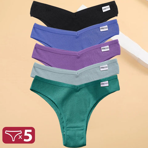 5PCS/Set Cotton Lingerie Panties Sexy