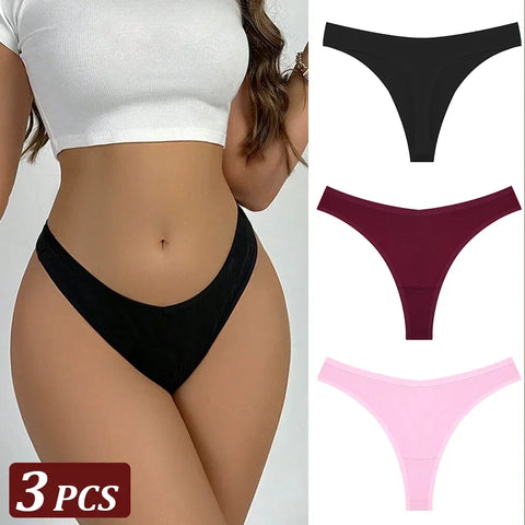 3Pcs/Set Seamless Thong Flexibility