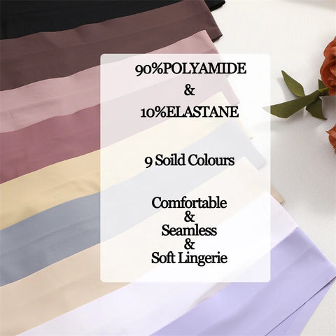 FINETOO 4PCS Silk Satin Seamless Thongs Sexy