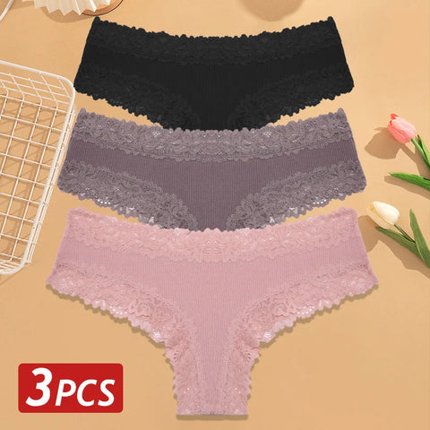 3PCS/Set Women Sexy Brazilian Panties