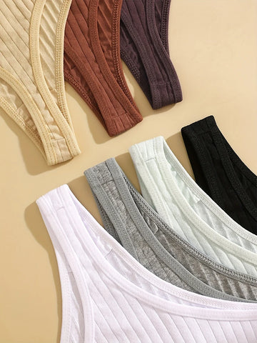 7PCS Women Sexy Cotton G-String Panties