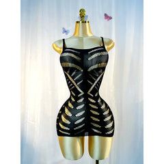 Sexy Cover Up Hollow Out Fishnet Dress without Bikini