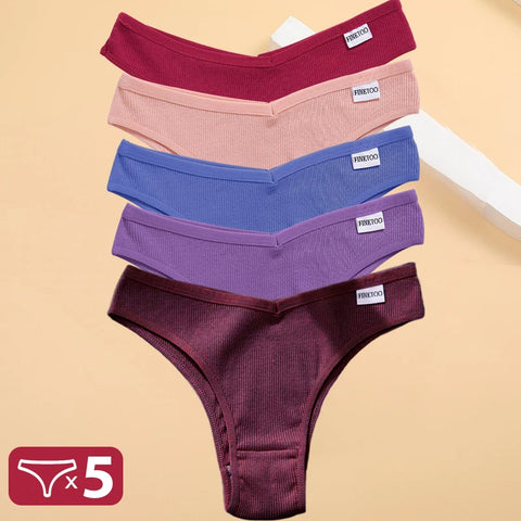 5PCS/Set Cotton Lingerie Panties Sexy