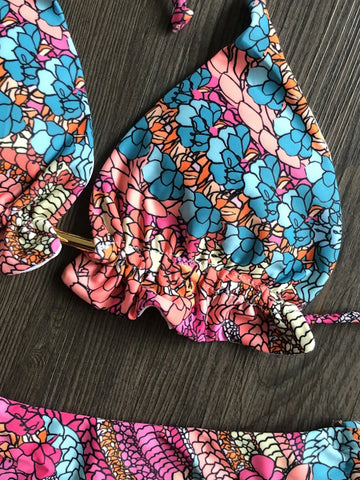 Sexy Bikini Floral Print Swimwear String