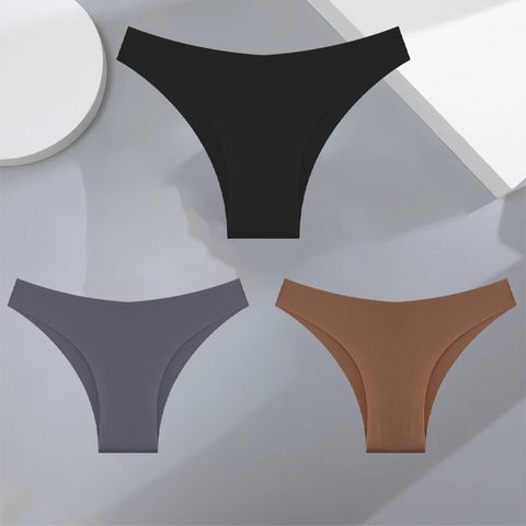 3Pcs Ultra-thin Seamless Women's Panties Sexy