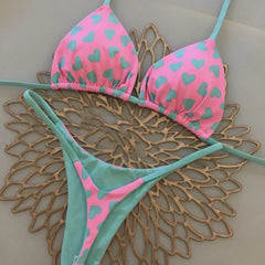 New 2026 Women's Bikini Split Print Swimwear