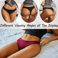 6Pcs/Set Women Cotton Thongs Panties Female