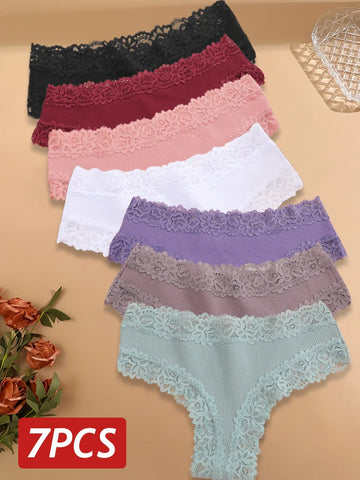 7PCS/Set Women Sexy Lace Panties