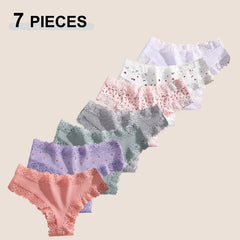 7PCS/Set Women Sexy Lace Panties