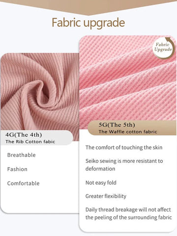 6PCS/Set Cotton Waffle Underwear for Women