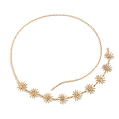 KunJoe Boho Golden Belt Adjustable Body Chain Festival Jewelry Accessories